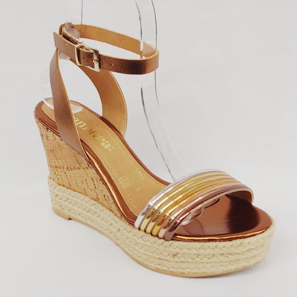 Shoes Andrea Bronze Wedge Sandals Poshmark